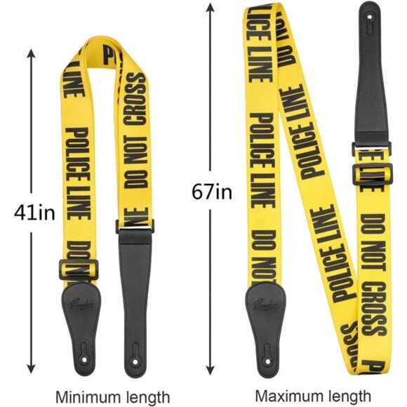 Guitar Strap, Soft Shoulder Strap for Acoustic, Electric and Bass Guitars - Picture 3 of 7